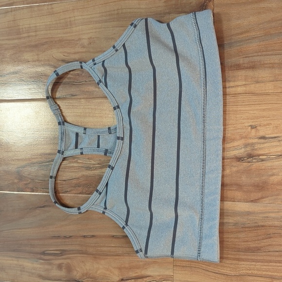 Lululemon Racerback Striped Sports Bra Size 4 - Picture 1 of 4
